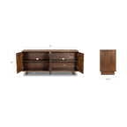 Buffet en noyer moderne avec cadre en bois séché au four