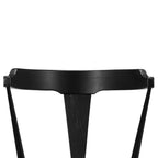 Chaise de salle à manger moderne du milieu du siècle noire avec cadre en chêne massif