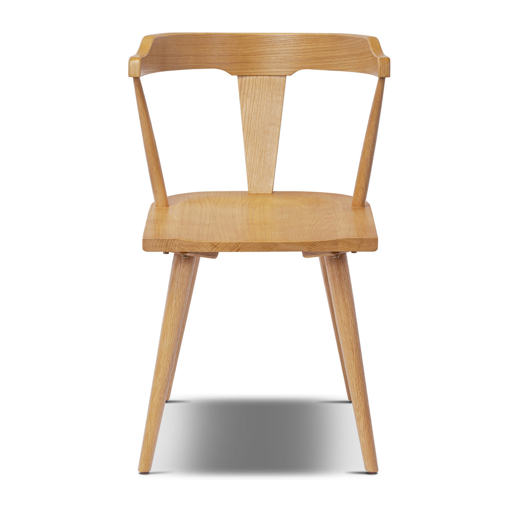 Mid-Century Modern Oak Oak Wood Dining Chair with Solid Oak Frame