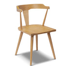 Chaise de salle à manger en chêne massif Mid-Century Modern