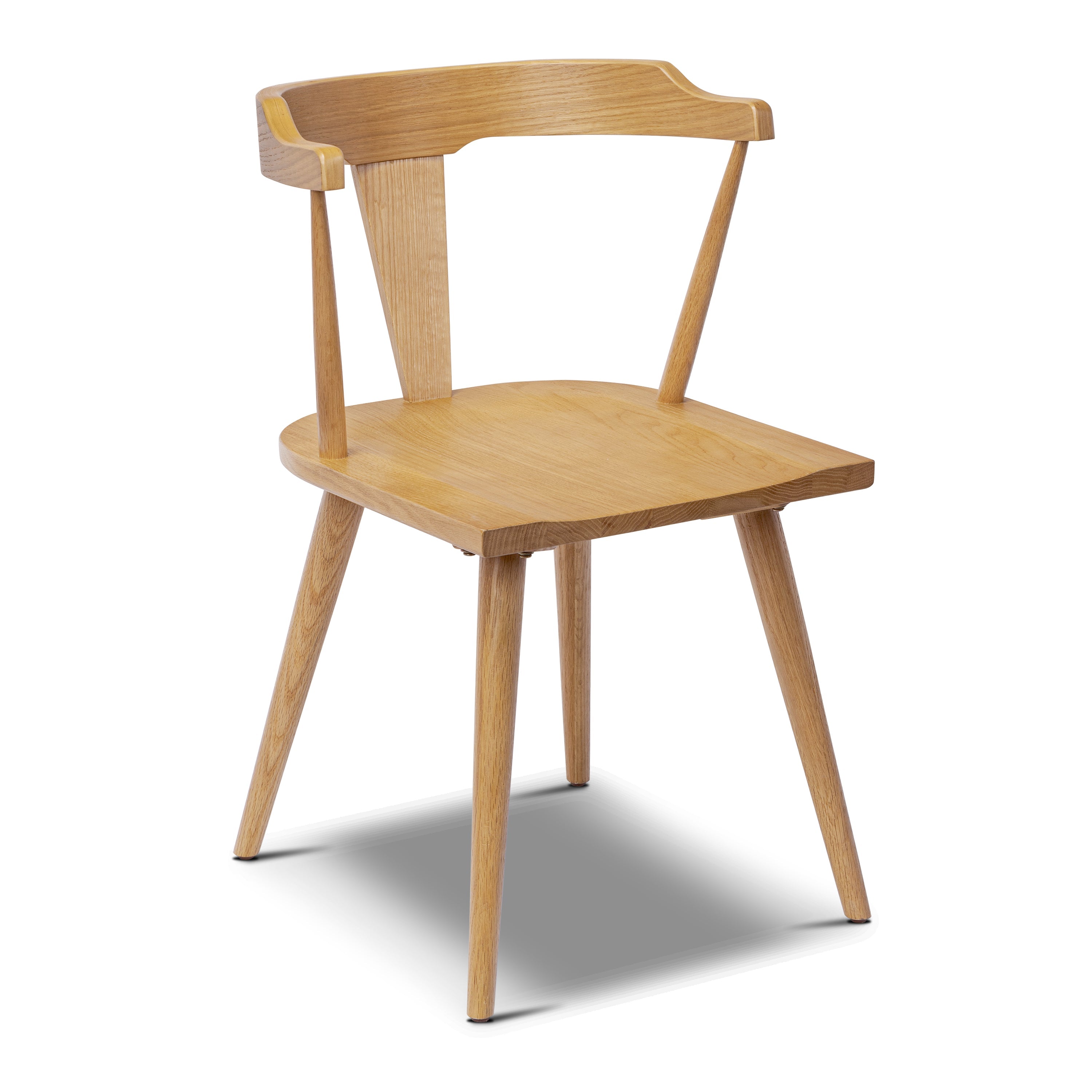 Mid-Century Modern Oak Oak Wood Dining Chair with Solid Oak Frame