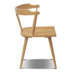 Chaise de salle à manger en chêne massif Mid-Century Modern