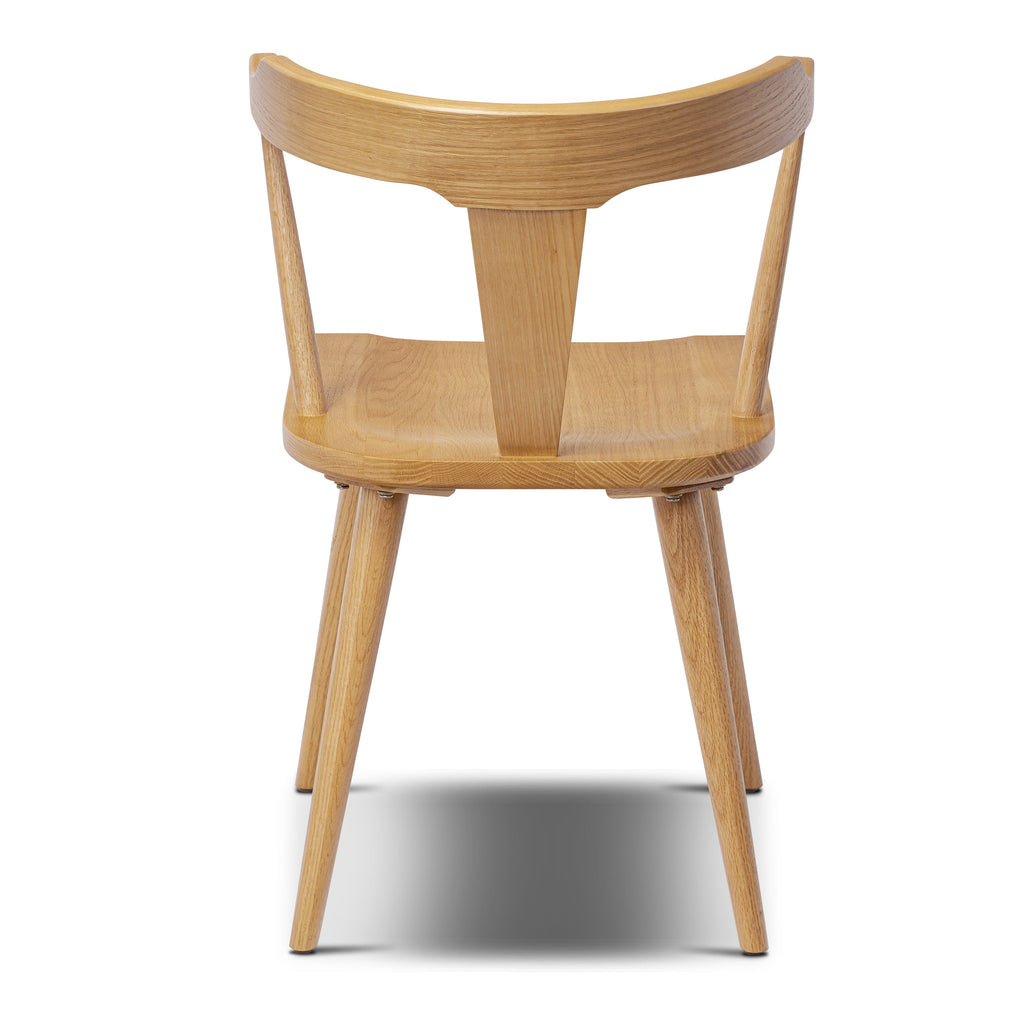 Mid-Century Modern Oak Oak Wood Dining Chair with Solid Oak Frame
