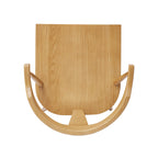 Chaise de salle à manger en chêne massif Mid-Century Modern