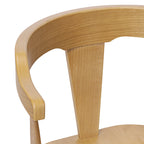 Chaise de salle à manger en chêne massif Mid-Century Modern