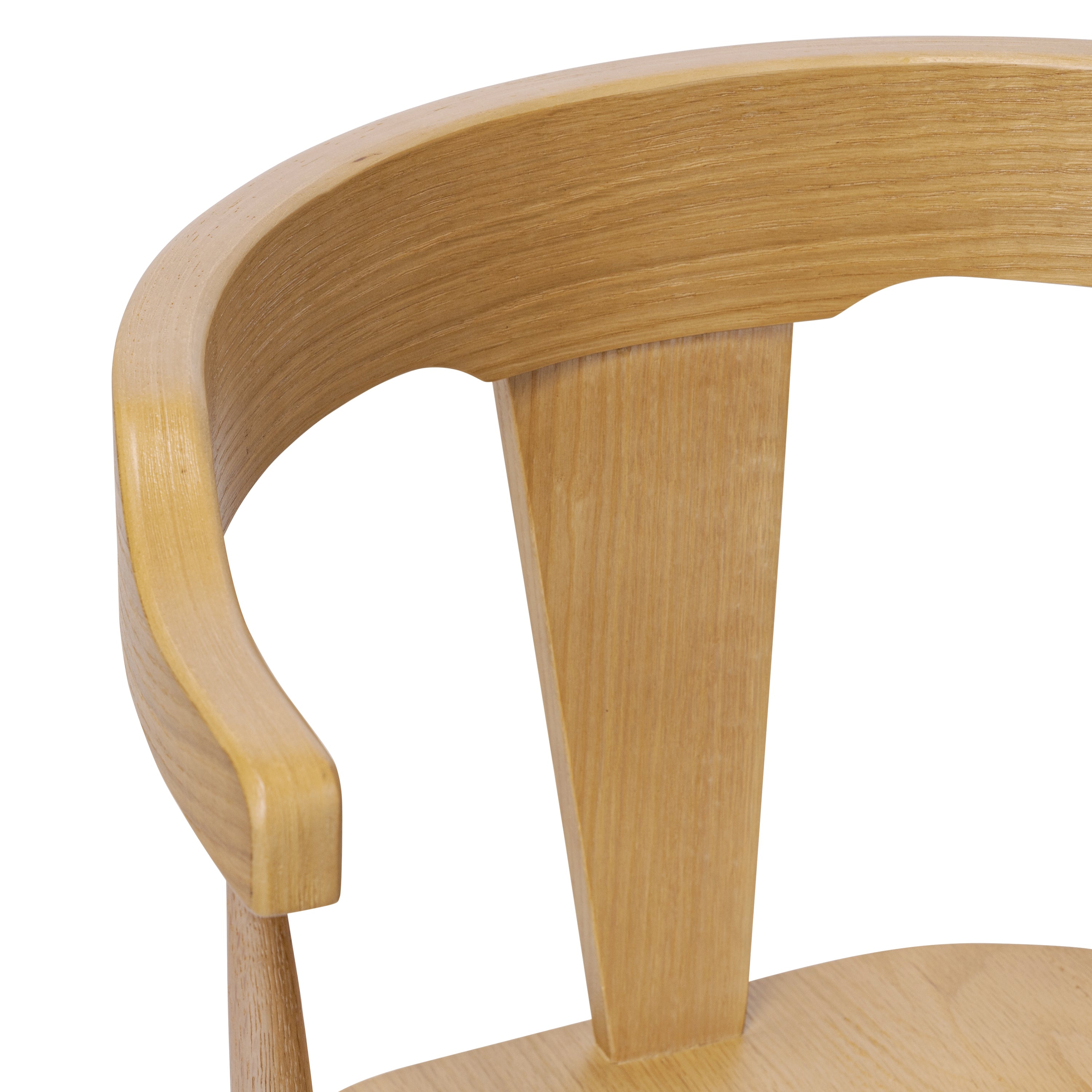 Mid-Century Modern Oak Oak Wood Dining Chair with Solid Oak Frame