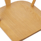 Chaise de salle à manger en chêne massif Mid-Century Modern
