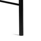 Chaise de salle à manger noire ébène Mid-Century Modern avec cadre en chêne massif