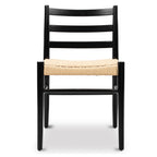 Chaise de salle à manger noire traditionnelle avec cadre en bois séché au four