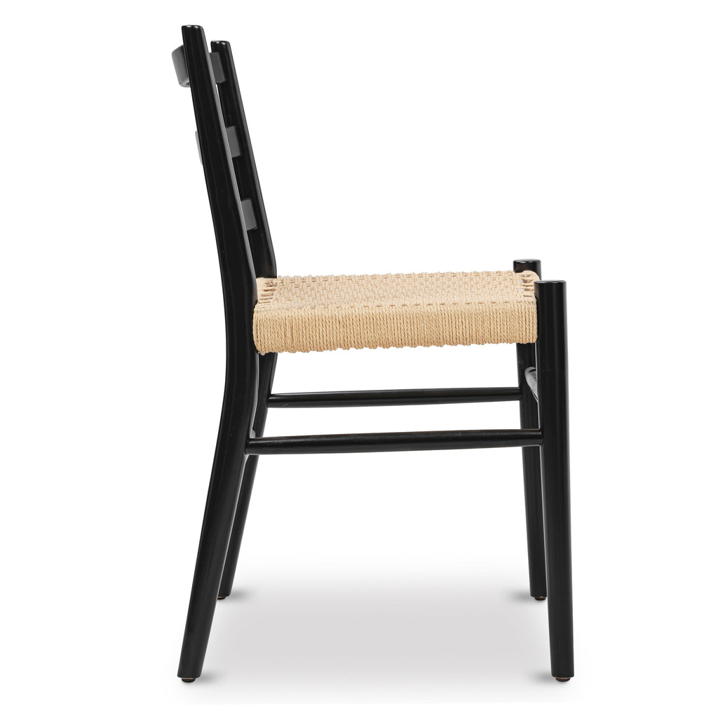 Traditional Black Dining Chair with Kiln-Dried Wood Frame