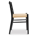 Chaise de salle à manger noire traditionnelle avec cadre en bois séché au four