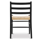 Chaise de salle à manger noire traditionnelle avec cadre en bois séché au four