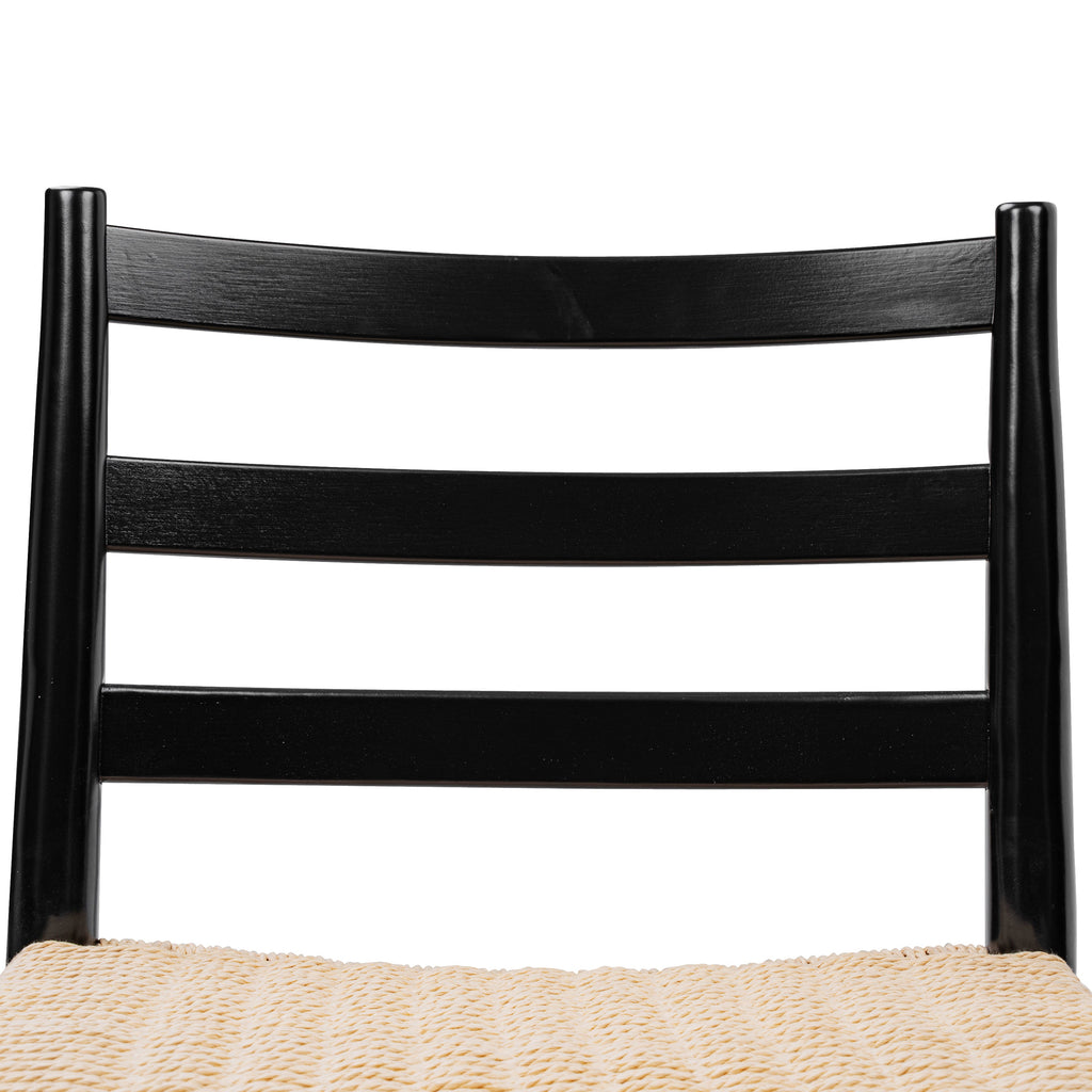 Traditional Black Dining Chair with Kiln-Dried Wood Frame