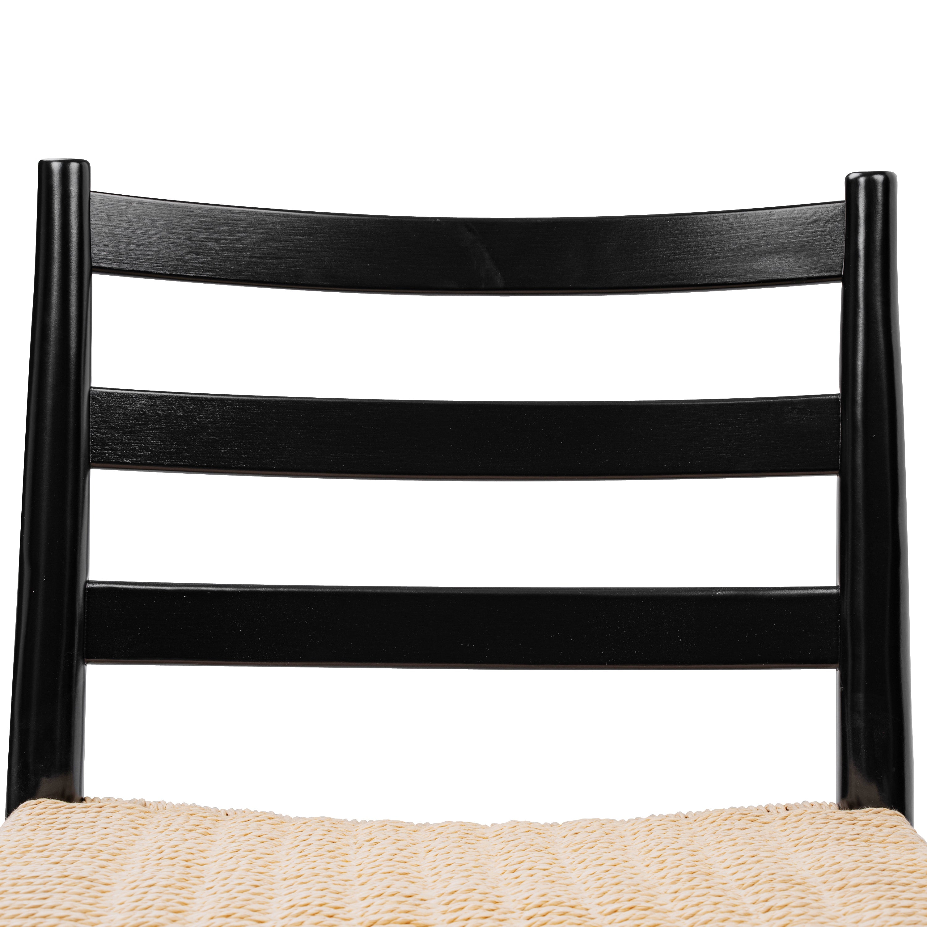 Traditional Black Dining Chair with Kiln-Dried Wood Frame
