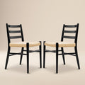 Traditional Black Dining Chair with Kiln-Dried Wood Frame