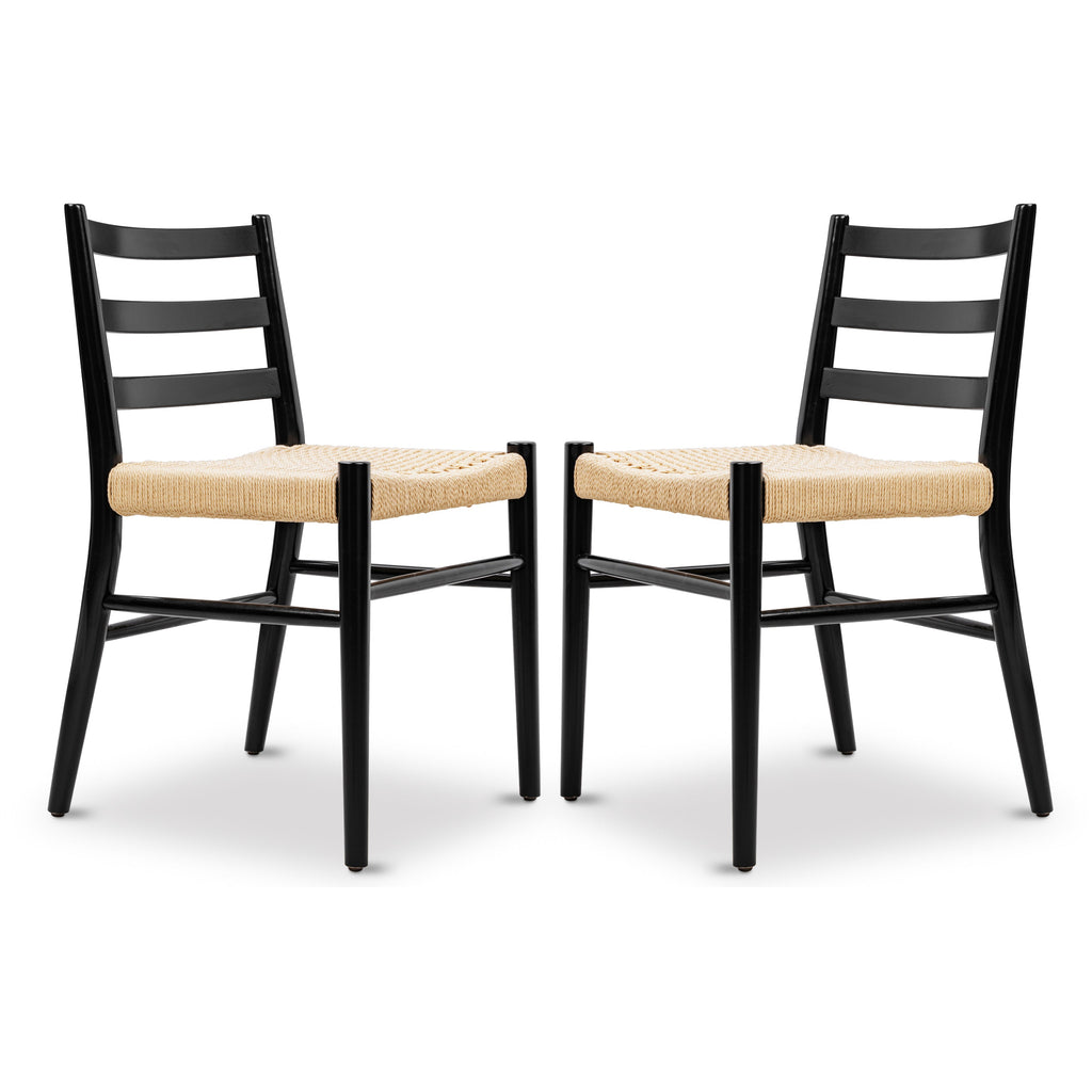 Traditional Black Dining Chair with Kiln-Dried Wood Frame
