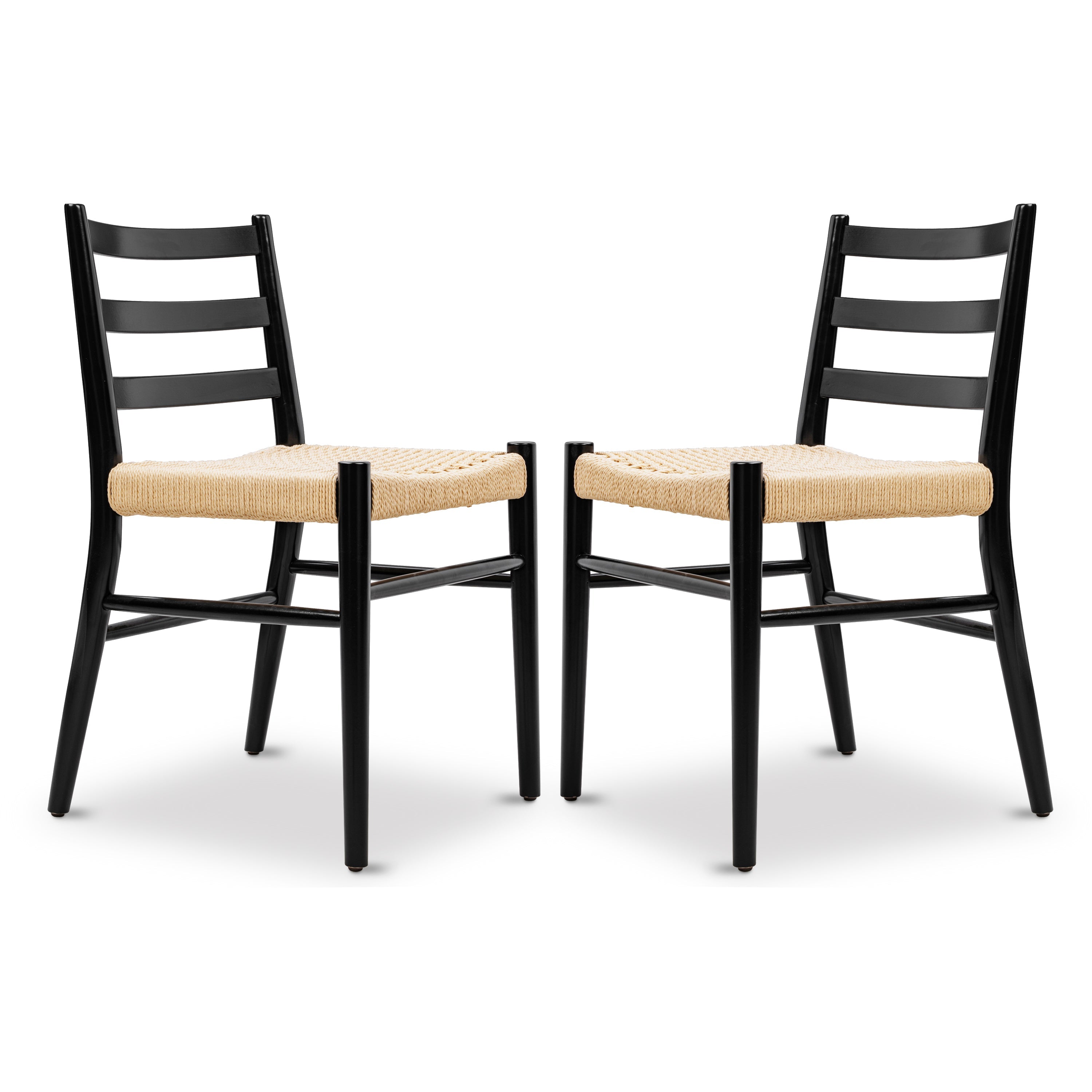 Traditional Black Dining Chair with Kiln-Dried Wood Frame
