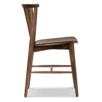 Chaise de salle à manger en noyer de style Mid-Century Modern pour salle à manger