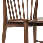 Chaise de salle à manger en noyer de style Mid-Century Modern pour salle à manger