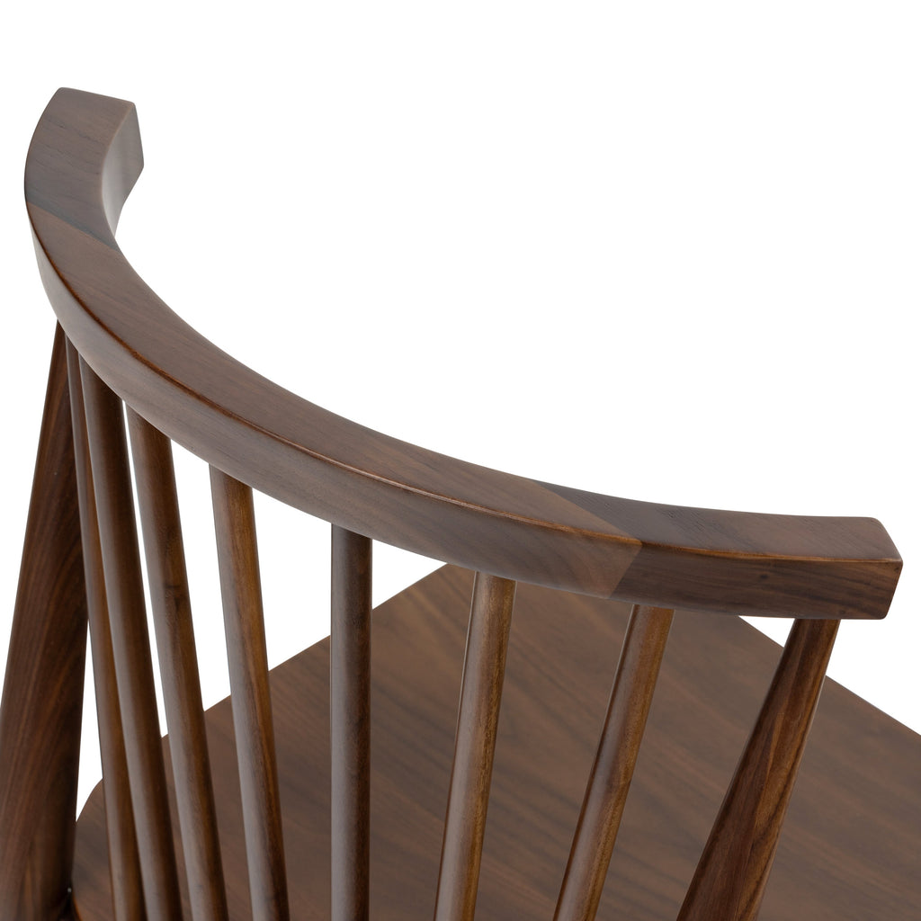 Mid-Century Modern Walnut Walnut Wood Dining Chair for Dining Room