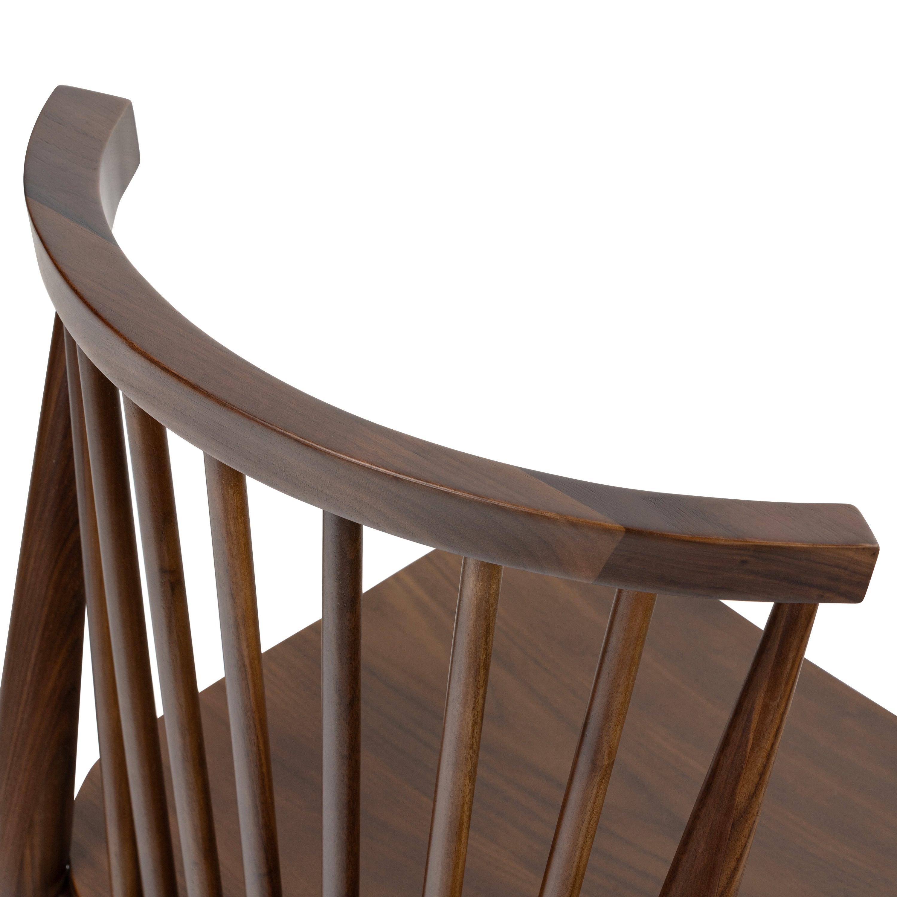 Mid-Century Modern Walnut Walnut Wood Dining Chair for Dining Room