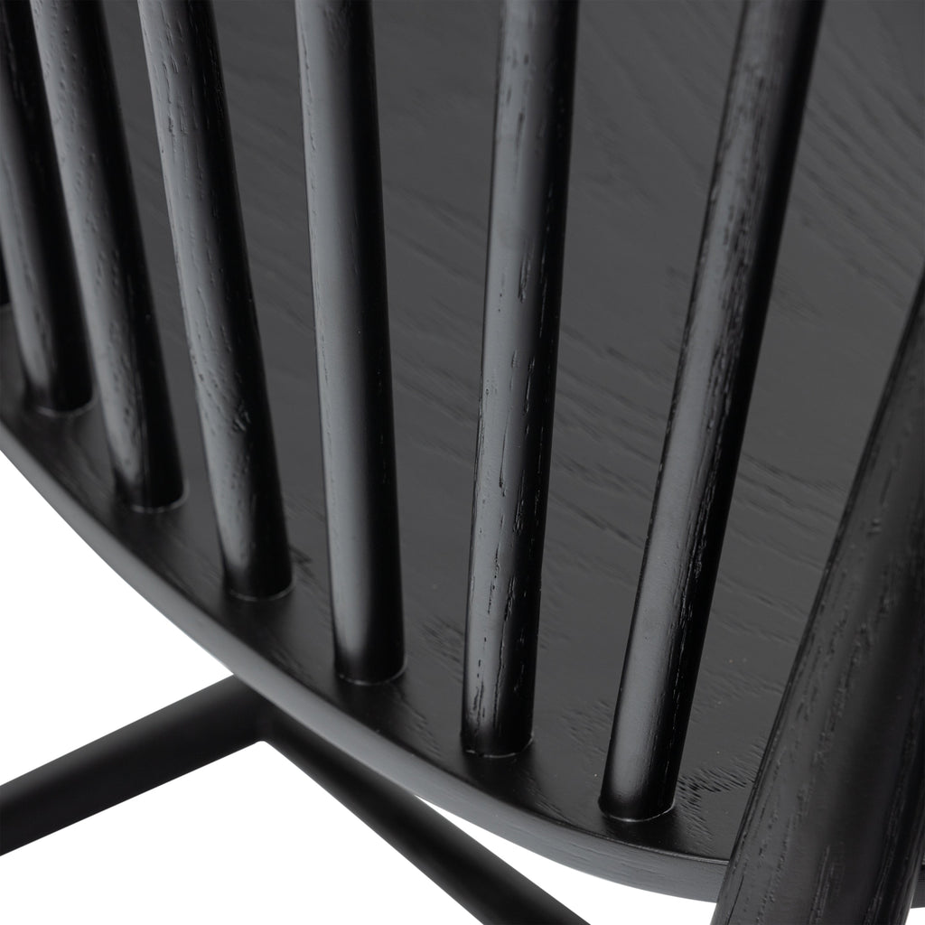Mid-Century Modern Black Dining Chair for Dining Room