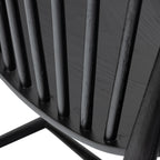 Chaise de salle à manger noire Mid-Century Modern pour salle à manger
