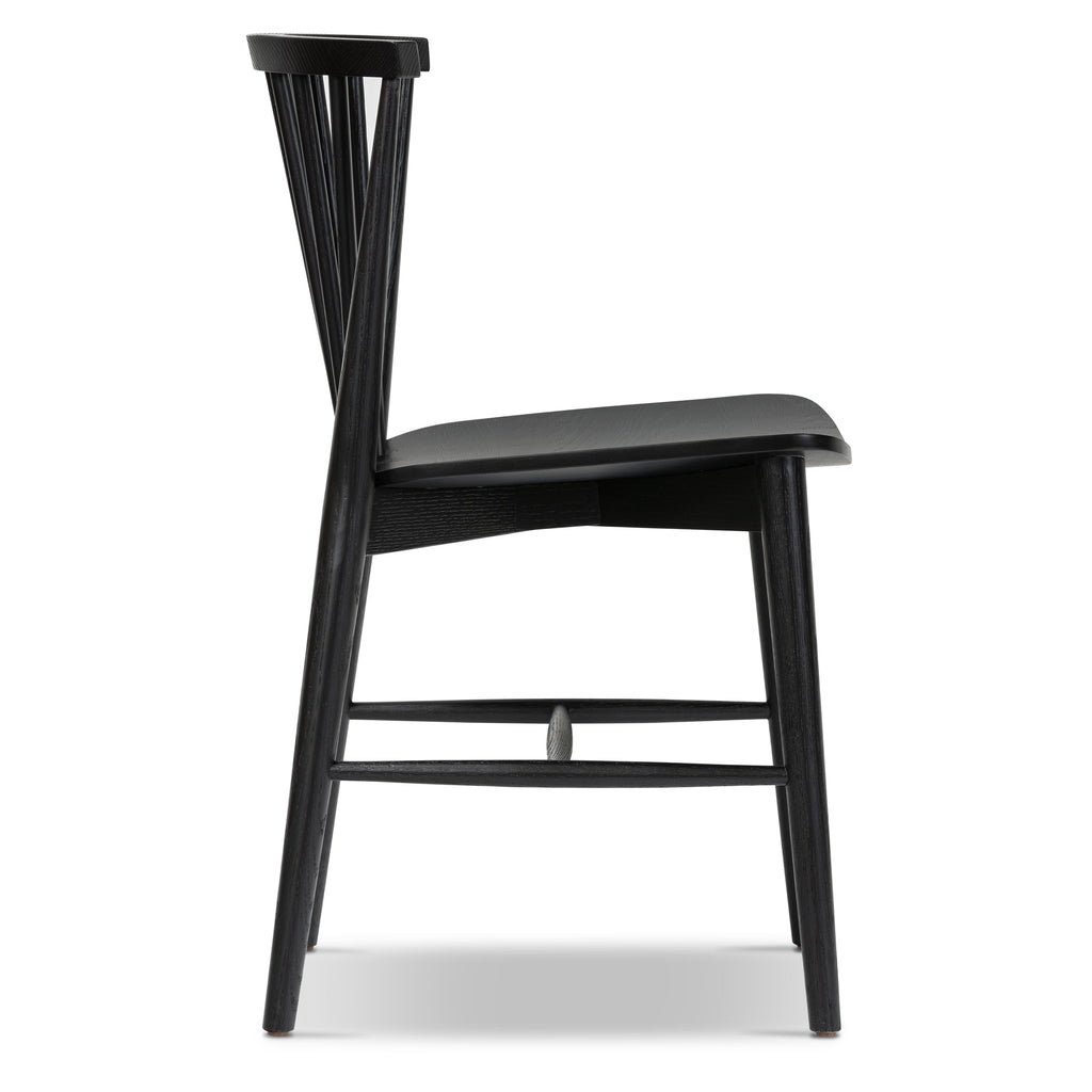 Mid-Century Modern Black Dining Chair for Dining Room