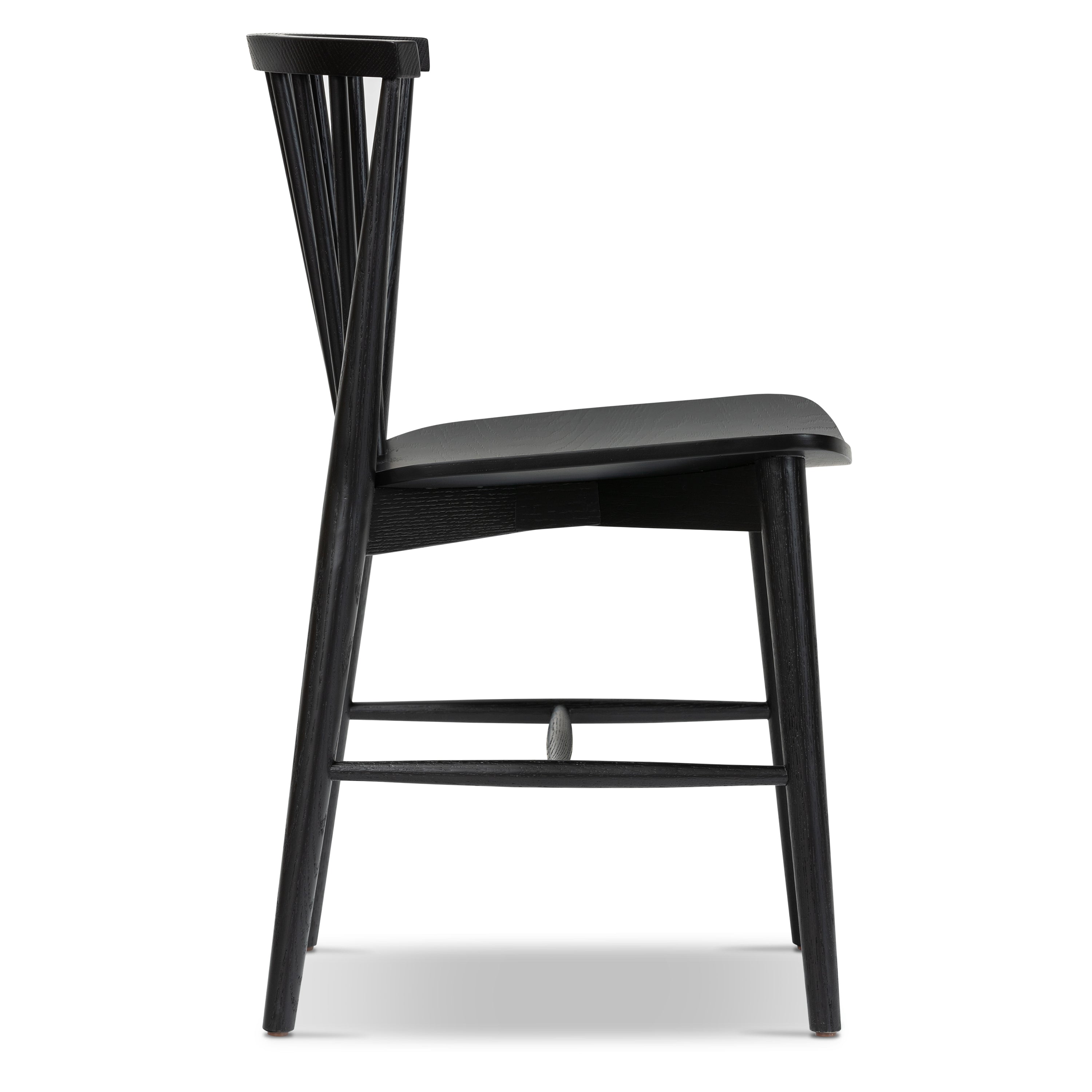 Mid-Century Modern Black Dining Chair for Dining Room