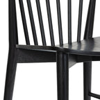 Chaise de salle à manger noire Mid-Century Modern pour salle à manger
