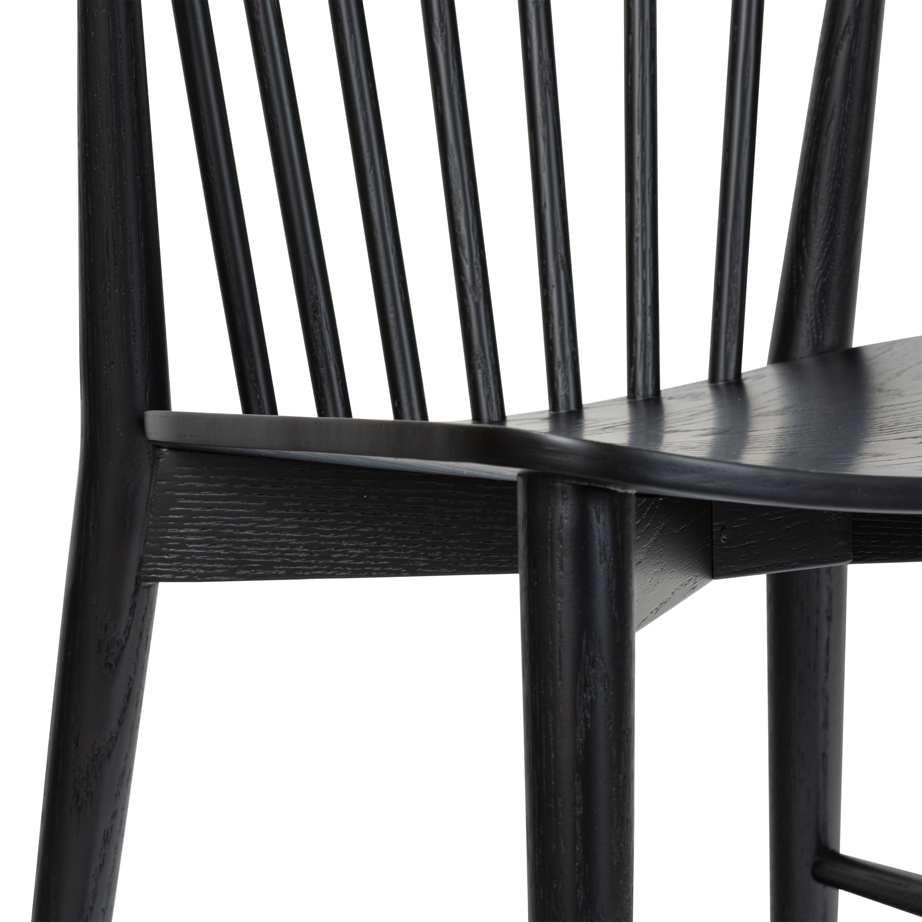 Mid-Century Modern Black Dining Chair for Dining Room