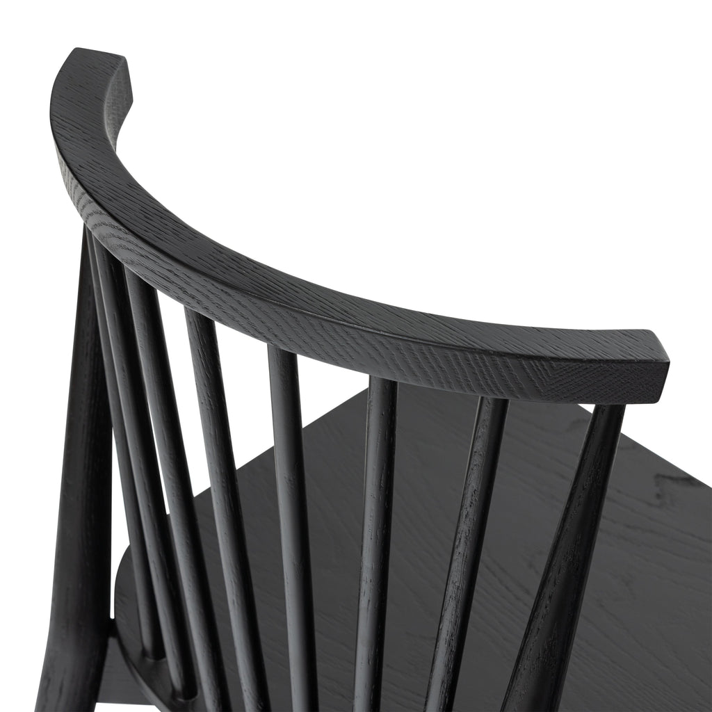 Mid-Century Modern Black Dining Chair for Dining Room
