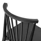 Chaise de salle à manger noire Mid-Century Modern pour salle à manger
