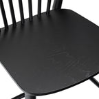 Chaise de salle à manger noire Mid-Century Modern pour salle à manger