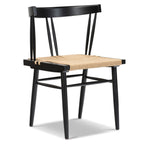 Chaise de salle à manger noire Mid-Century Modern