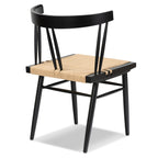 Chaise de salle à manger noire Mid-Century Modern