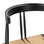 Chaise de salle à manger noire Mid-Century Modern
