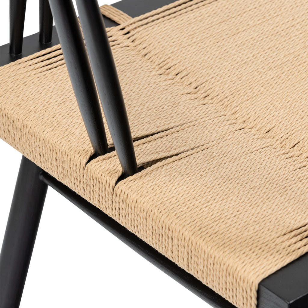 Mid-Century Modern Black Dining Chair for Dining Room