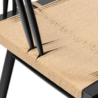 Chaise de salle à manger noire Mid-Century Modern