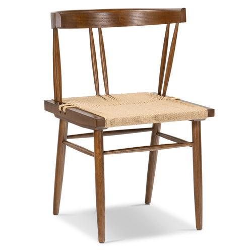 Chaise de salle à manger en noyer Mid-Century Modern pour salle à manger