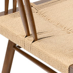 Chaise de salle à manger en noyer Mid-Century Modern pour salle à manger