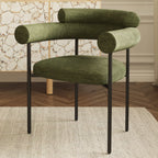 Chaise de salle à manger moderne vert mousse pour salle à manger
