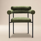 Chaise de salle à manger moderne vert mousse pour salle à manger