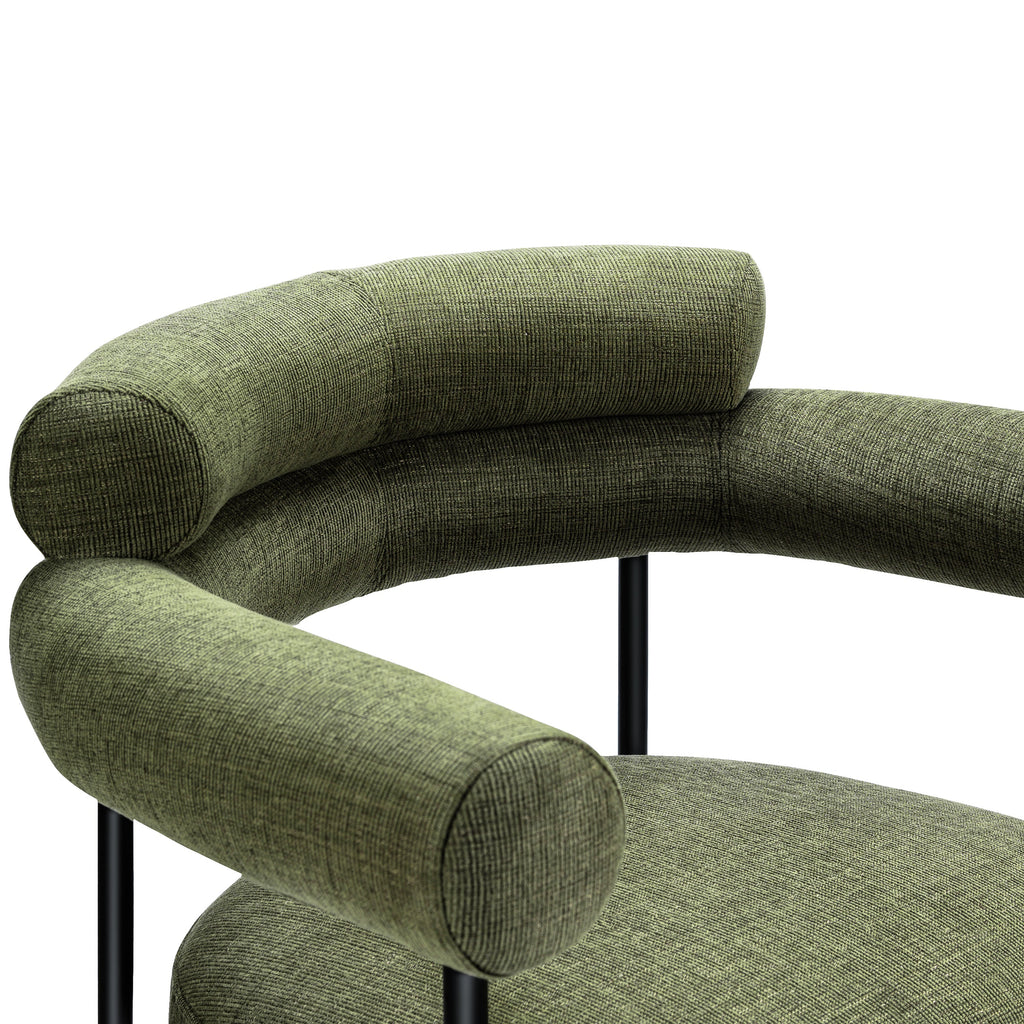 Modern Moss Green Dining Chair for Dining Room