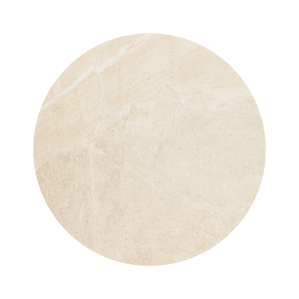 Industrial Sandstone White Side Table with Weather-Resistant Build