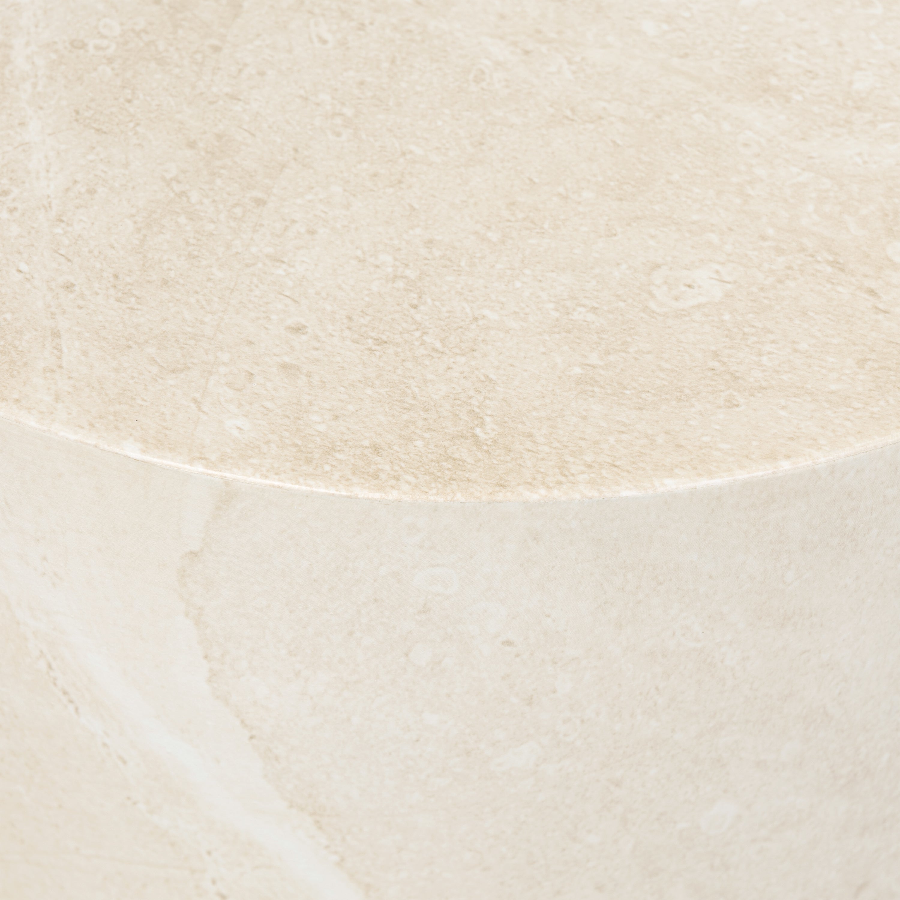 Industrial Sandstone White Side Table with Weather-Resistant Build