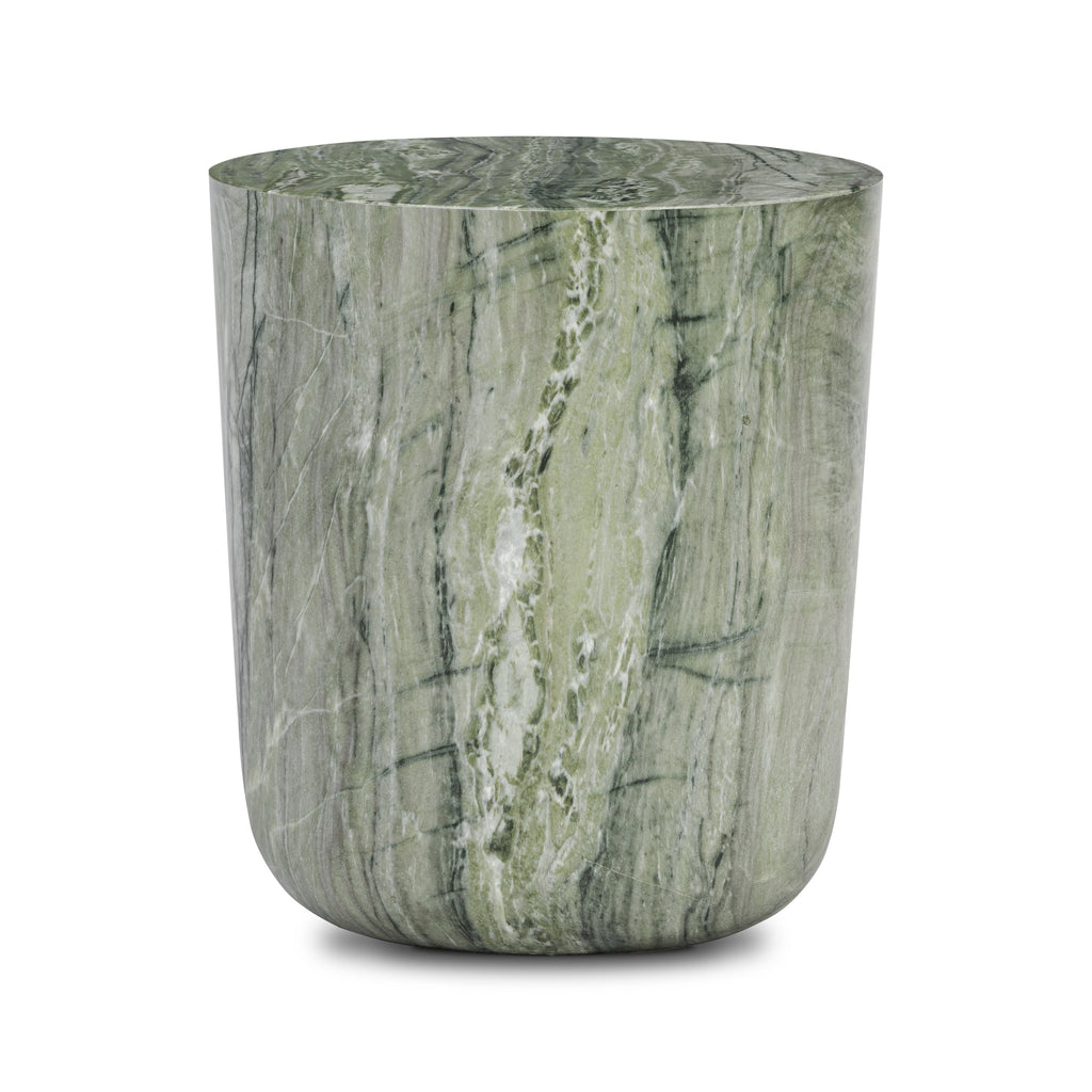 Industrial Seaweed Green Side Table with Weather-Resistant Build