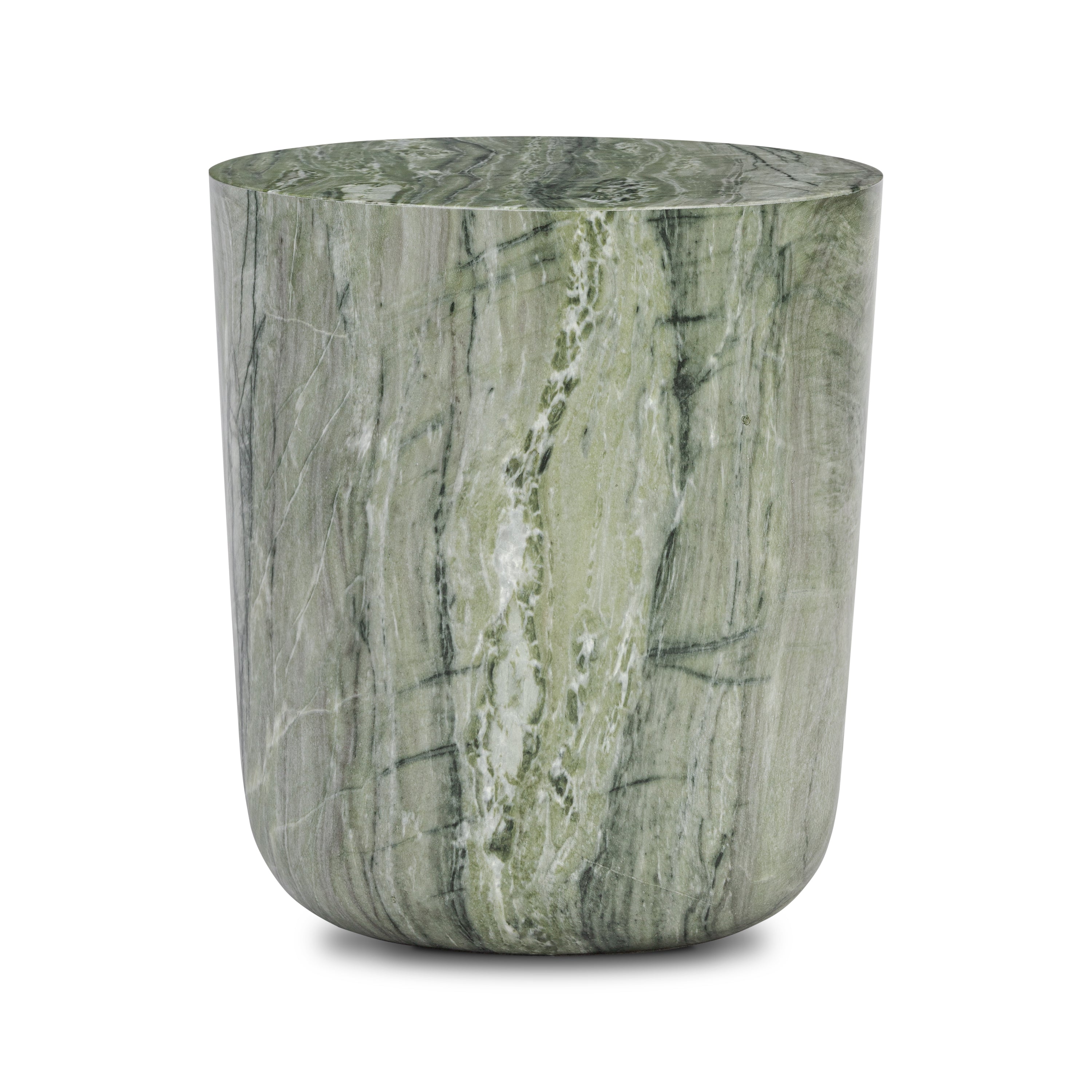Industrial Seaweed Green Side Table with Weather-Resistant Build