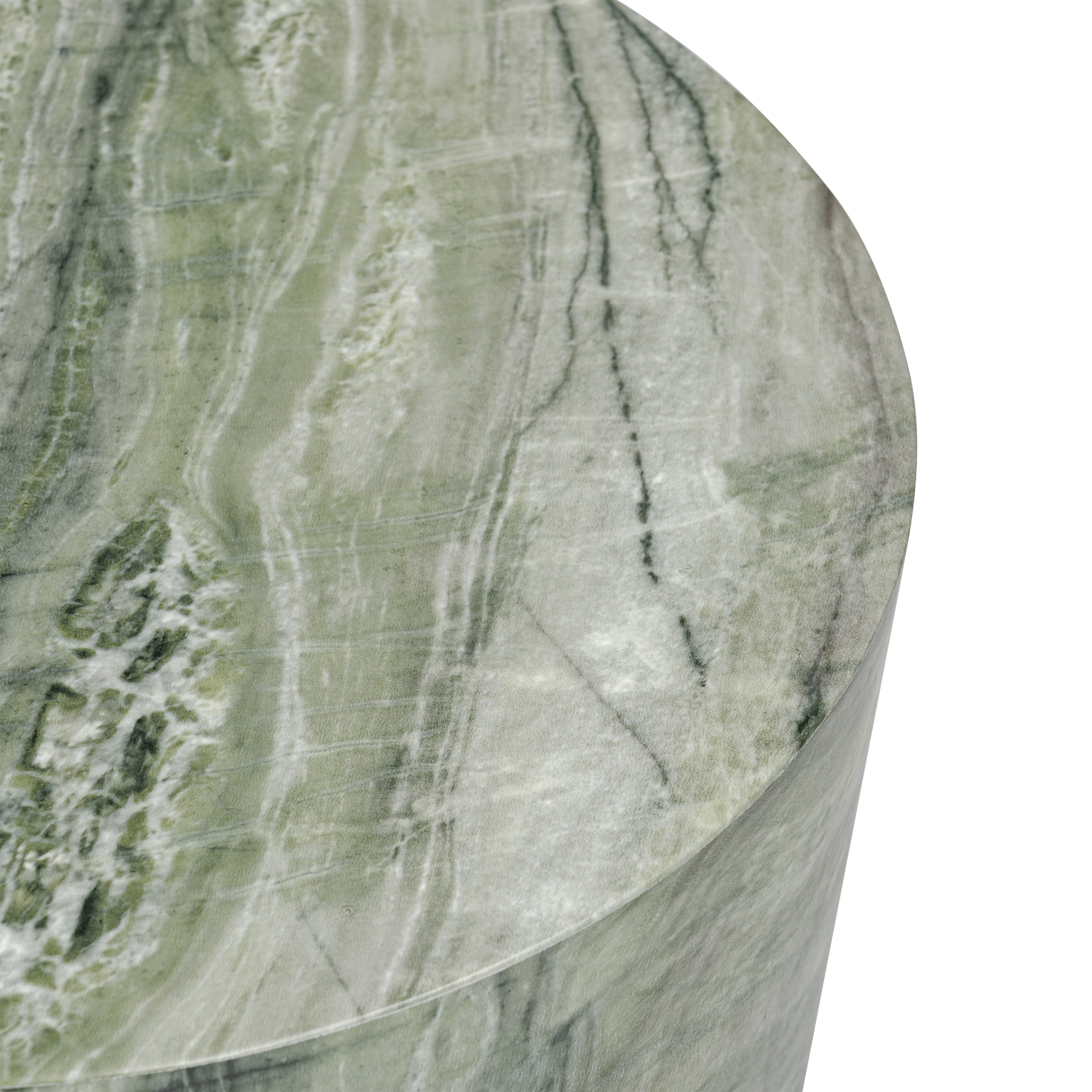 Industrial Seaweed Green Side Table with Weather-Resistant Build