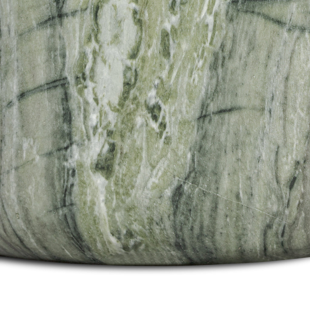 Industrial Seaweed Green Side Table with Weather-Resistant Build
